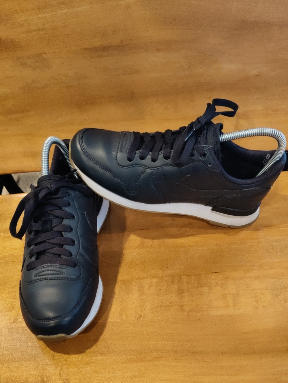 Rare Nike Internationalist Premium Black Leather Gum Sole Promo Sample Size 7